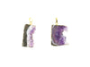 Amethyst Druzy Pendant 15X32Mm