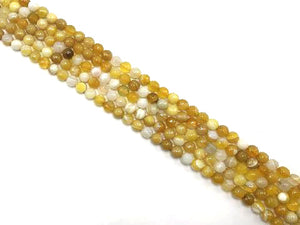 Color Sardonyx Yellow Faceted Rounds 8Mm