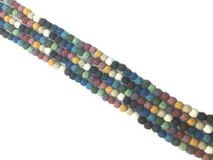 Lava Stone Rainbow Round Beads 20Mm