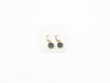 Agate Druzy Gold Edge Earring A Pair 8Mm