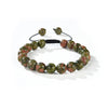 Unakite Round Beads Slide Bracelet 8mm