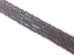 Lava Stone Pansy Round Beads 16Mm