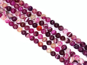 Color Rose Sardonyx Round Beads 6Mm