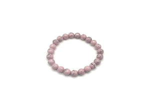 Synthetic Turquoise Pink Bracelet 8Mm