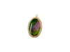 Color Agate Green Pendant 35X56Mm