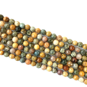 rainbow ocean jasper Faceted Beads 10mm