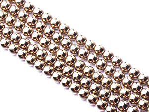 Hematite Light Gold Round Beads 4Mm