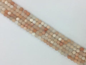 Matte Pink Aventurine Roune Beads 10Mm