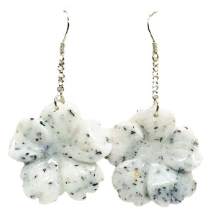 kiwi quartz Flower Dangling Earrings