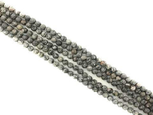 Matte Silver Crazy Agate Round Beads 6Mm