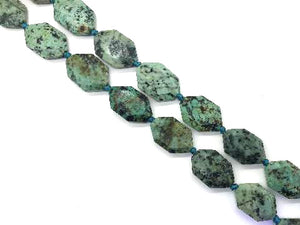 African Turquoise Faceted Free Form 20-40Mm