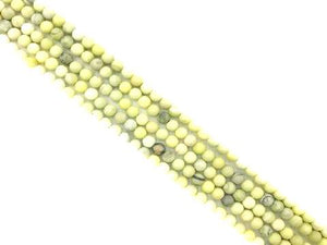 Matte Aust Butter Jade Round Beads 4Mm