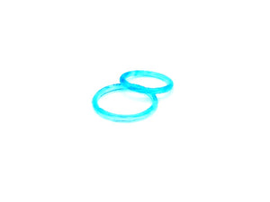 Color Agate Skyblue Ring Faceted 2.5Mm