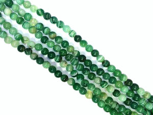 Color Green Sardonyx Round Beads 6Mm