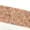 Orange Moonstone Super Precision Cut Cube 4x4mm
