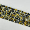 Gold Blue Tiger Eye Faceted Roundel 4X6mm