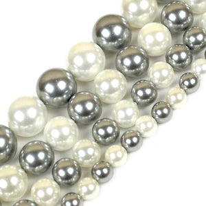 Assorted-03 Shell Pearl Round Beads 12mm
