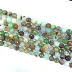 Chrysoprase faceted beads 8mm