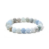 Aquamarine Round Beads Bracelet 8mm