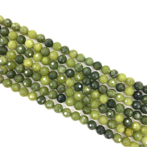 Canadian jade Faceted Beads 12mm