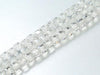 Thunder Polish Glass Crystal White Faceted Cube(60Cm) 6X6Mm