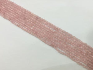 Color Jade Pink Faceted Rounds 3Mm