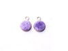 Crystal Quartz Druzy Light Purple Pendant(Round Beads) 10Mm