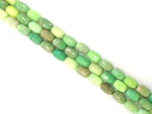 Green Grass Agate Faceted Rice 8X13Mm