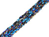 Thunder Polish Glass Crystal Black Blue Faceted Cube 2X2Mm