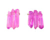 Coated Crystal Quartz Rose Stick Pendant 9X23-10X25
