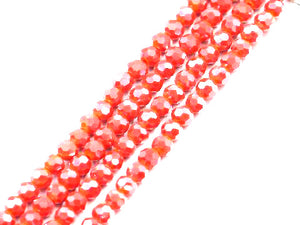 Thunder Polish Glass Crystal Red Faceted Rounds 4Mm