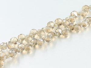 Thunder Polish Glass Crystal Champagne Faceted Teardrop 5X7Mm