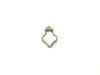 Glass Gold Edge Pendant 42X64Mm
