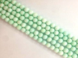 Color Jade Light Blue Faceted Rounds 8Mm