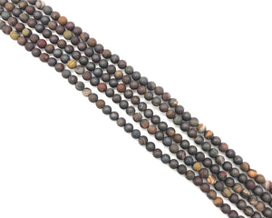 Matte Sunset Tiger Iron Round Beads 10mm