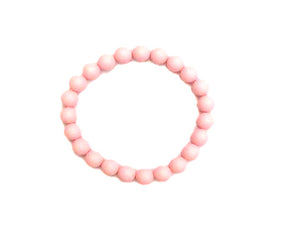 Matte Heat Coloring Shell Pearl Baby Pink Bracelet 8Mm