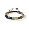 Polychrome Jasper Round Beads Slide Bracelet 8mm