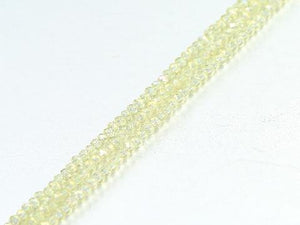 Thunder Polish Glass Crystal Yellow Faceted Roundel 4X6Mm