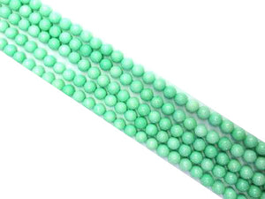 Color Jade Light Green Round Beads 6Mm