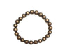Matte Heat Coloring Shell Pearl Brown Bracelet 8Mm