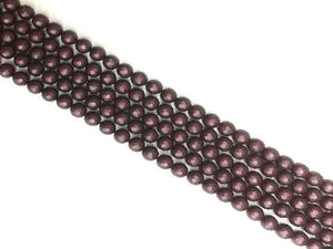 Matte Shell Pearl Brown Faceted Rounds 6Mm