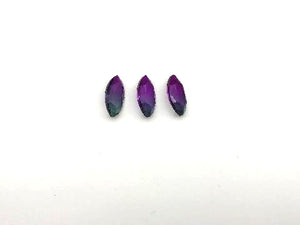 Glass Purple Green Hores Eye Ring Surface 8X18Mm