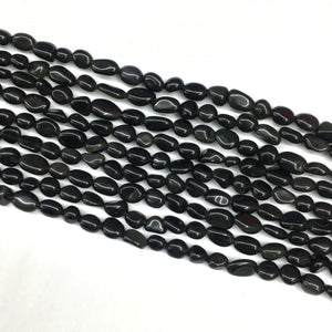 Black obsidian nugget 6X8mm