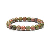 Unakite 8mm Faceted Beads Bracelet