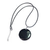 Shungite Coin Shape Pendant 35mm With Leather Cord Necklace