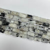 Black Spot Moonstone Irregular Tube 7X12-8X14mm