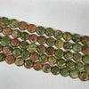 Unakite Puff Coin 14mm