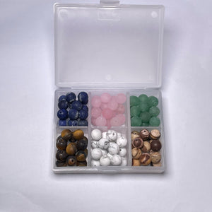 Matte (White Jade-African Sodalite-African Turquoise-Fluorite-Picture Jasper-Spider Web Jasper) Round Beads 8mm
