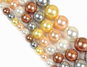 Assorted-04 Shell Pearl Round Beads 10mm