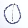 Tanzanite Super Precision Cut Cube 4x4mm bracelet